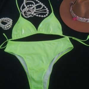 XL French Style Lime Green Bikini